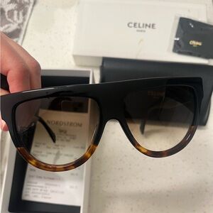Authentic Celine sunglasses Havana flat top